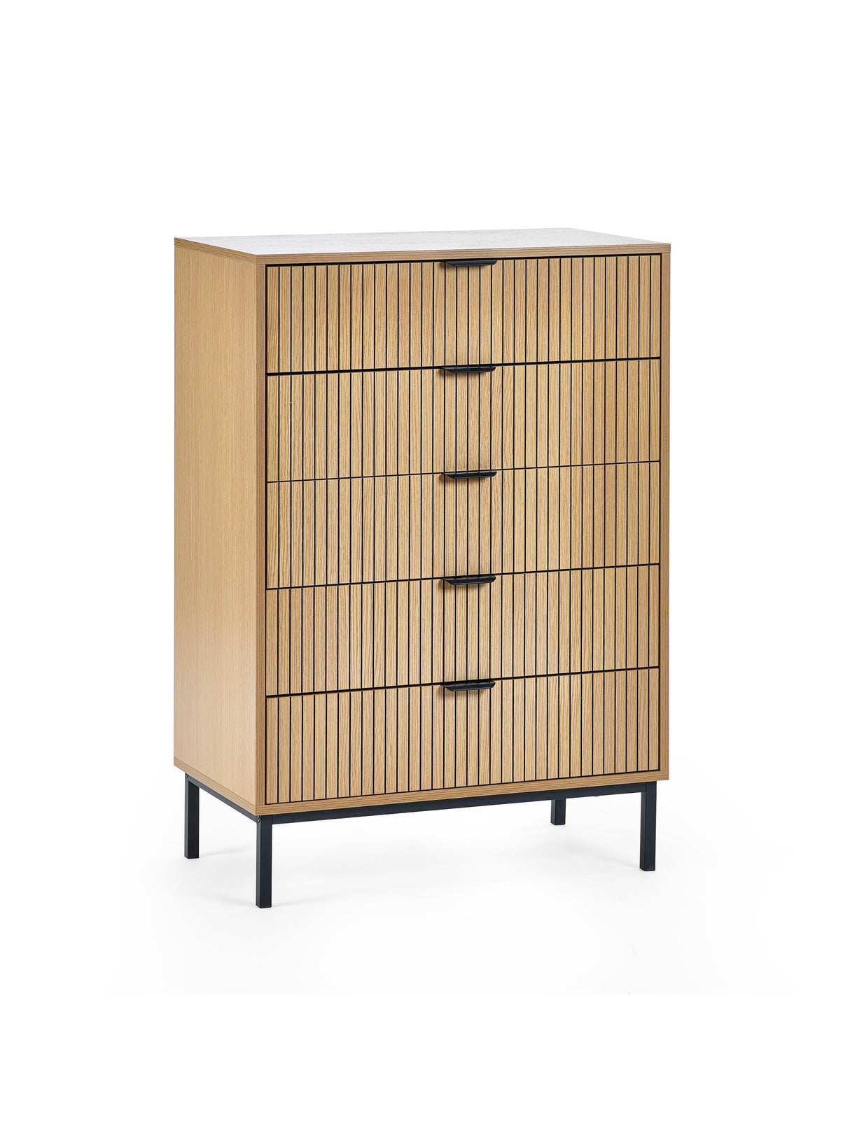Sia Fluted 5 Drawer Chest