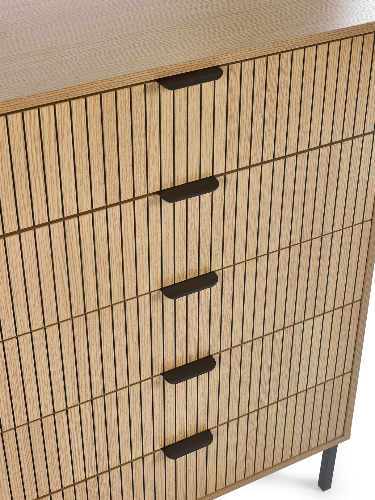 Sia Fluted 5 Drawer Chest