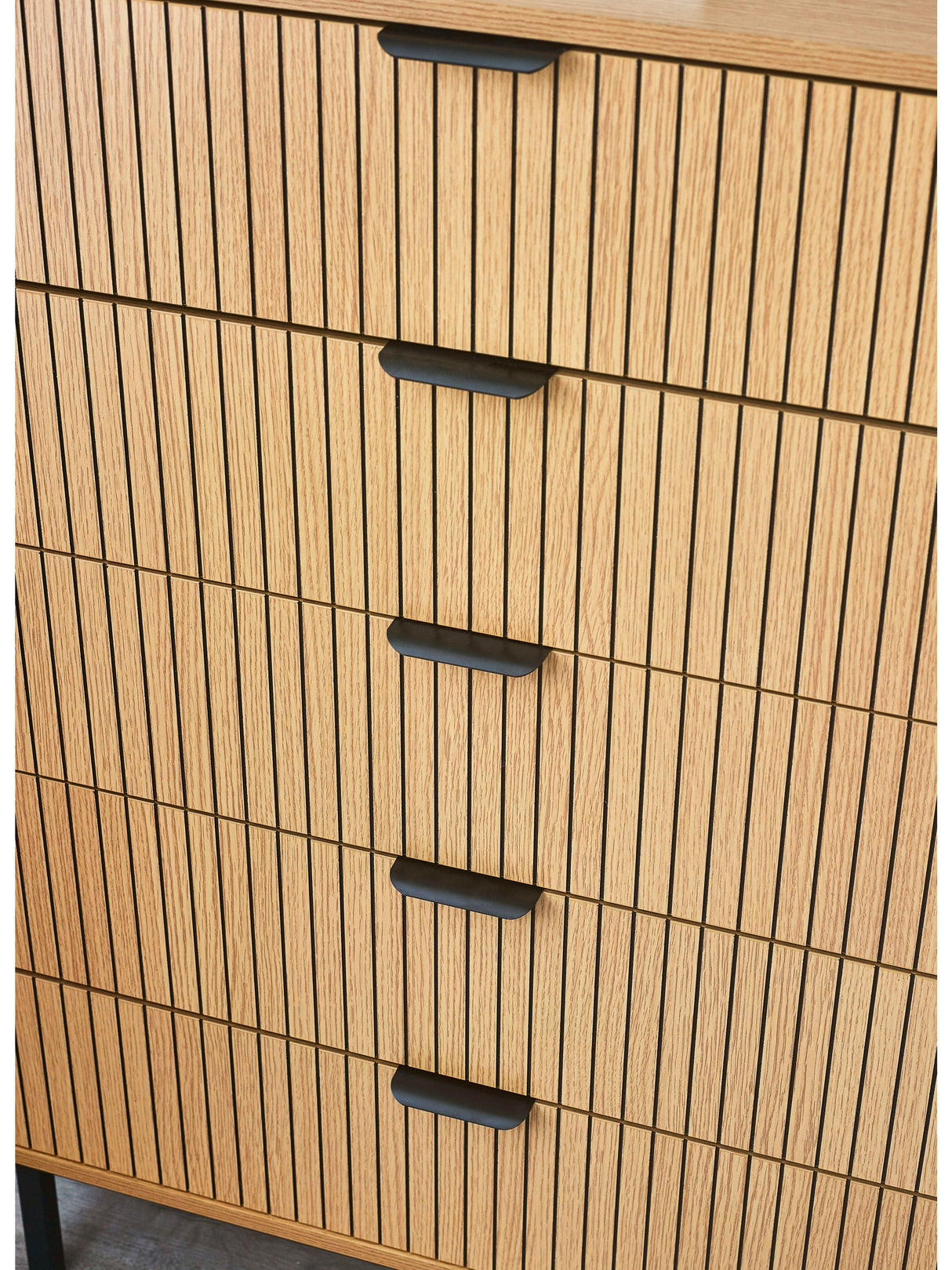 Sia Fluted 5 Drawer Chest