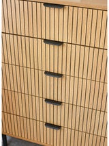 Sia Fluted 5 Drawer Chest