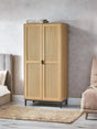 Sia Fluted 2 Door Wardrobe with Shelf
