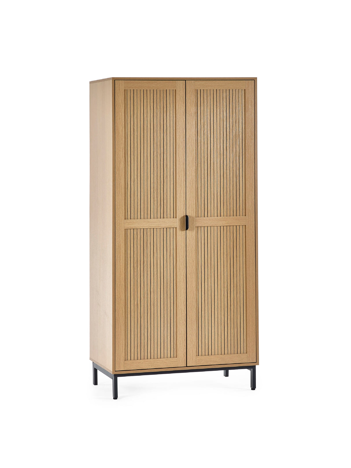 Sia Fluted 2 Door Wardrobe with Shelf