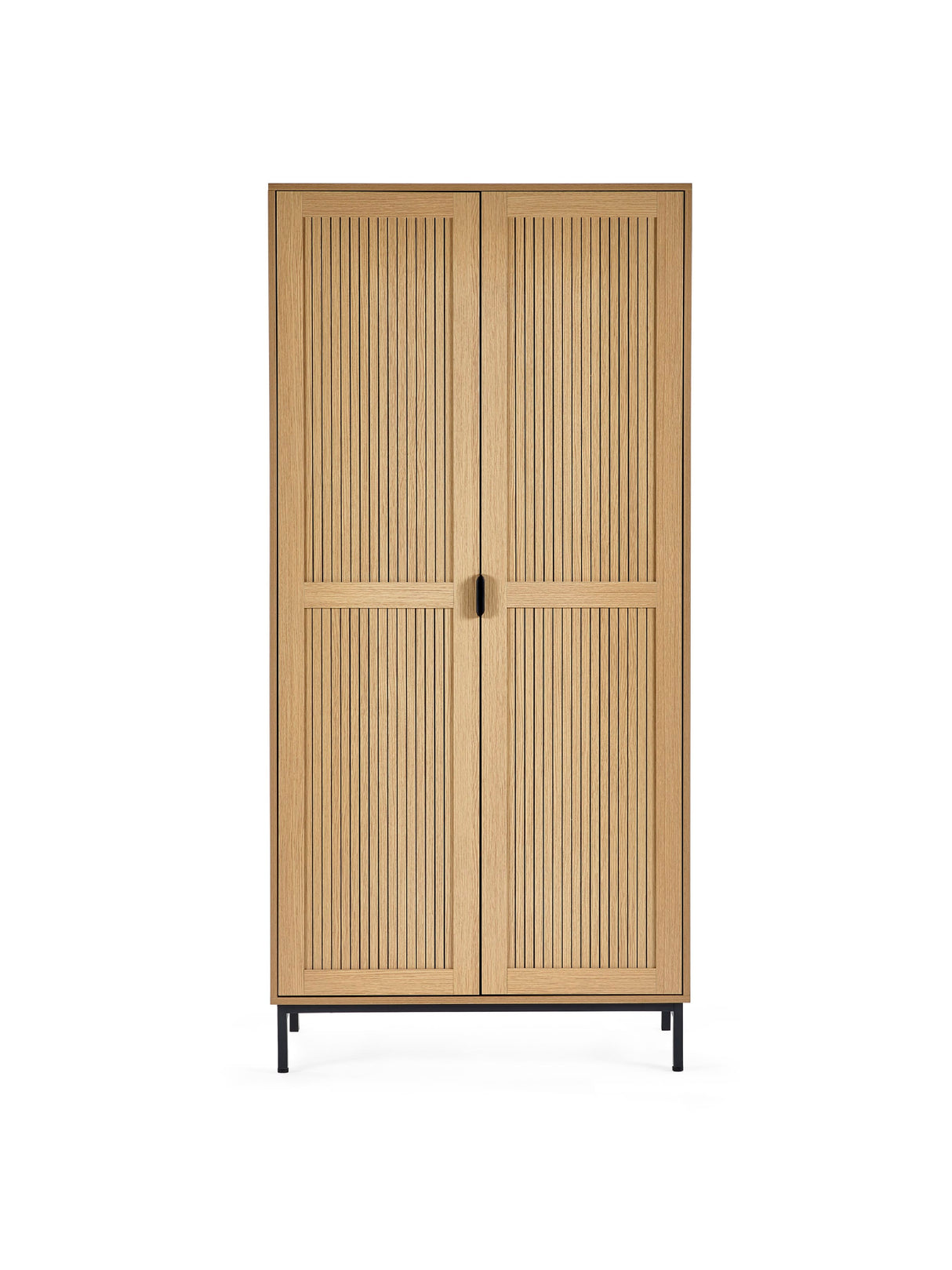 Sia Fluted 2 Door Wardrobe with Shelf