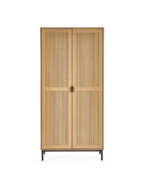 Sia Fluted 2 Door Wardrobe with Shelf