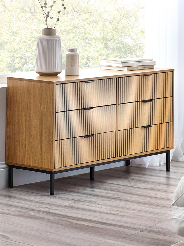 Sia Fluted 6 Drawer Chest
