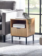 Sia Fluted 1 Drawer Bedside Table with Shelf