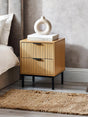Sia Fluted 2 Drawer Bedside Table