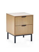 Sia Fluted 2 Drawer Bedside Table