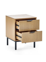 Sia Fluted 2 Drawer Bedside Table
