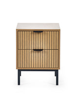 Sia Fluted 2 Drawer Bedside Table