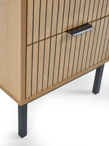 Sia Fluted 2 Drawer Bedside Table