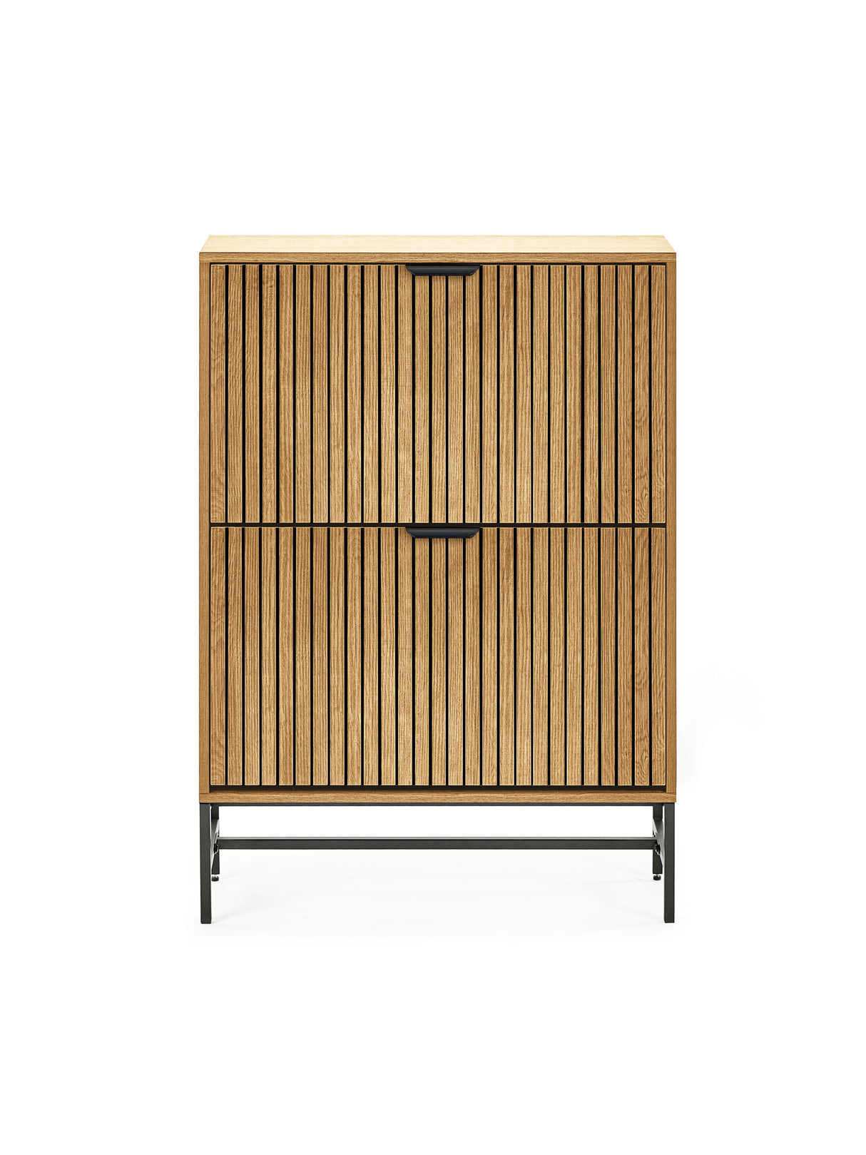 Sia Fluted Shoe Storage Cabinet