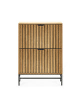 Sia Fluted Shoe Storage Cabinet