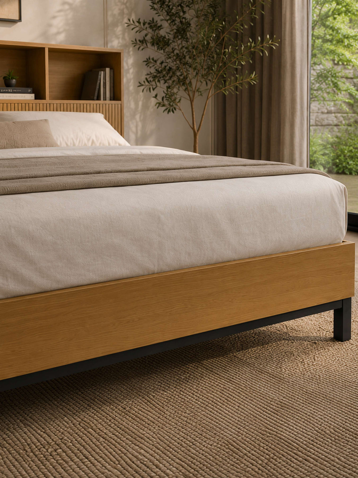 Sia Bookcase Headboard Bed