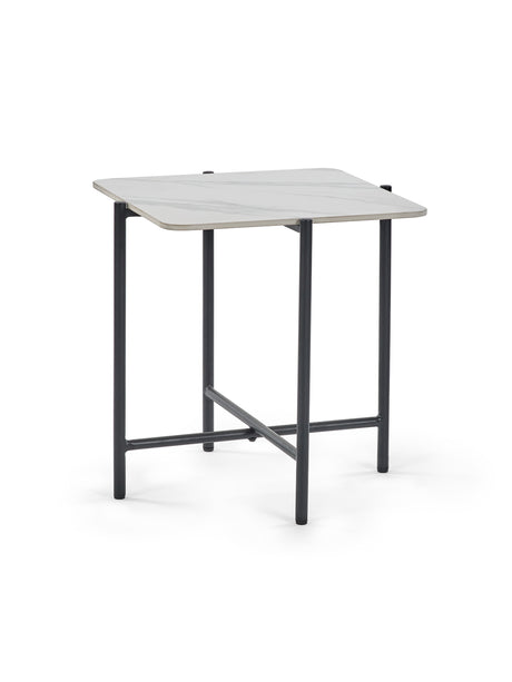 Siena Square Stone Top Side Table