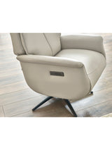 Sofia Upholstered Dual Motor Swivel Recliner Chair