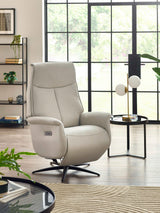 Sofia Upholstered Dual Motor Swivel Recliner Chair