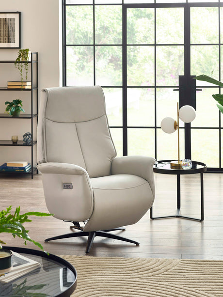 Sofia Upholstered Dual Motor Swivel Recliner Chair