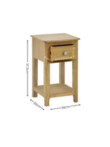 Somerset 1 Drawer Slim Bedside Table