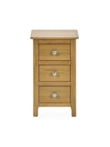 Somerset 3 Drawer Slim Bedside Table