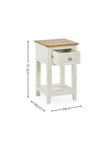 Somerset 1 Drawer Slim Bedside Table