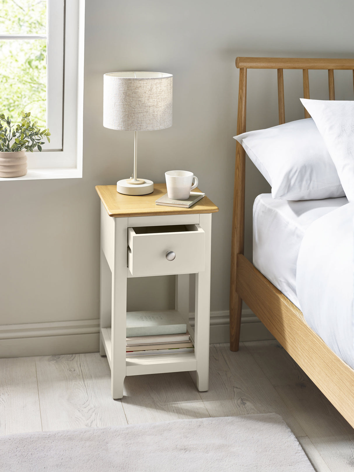 Somerset 1 Drawer Slim Bedside Table
