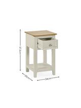 Somerset 1 Drawer Slim Bedside Table