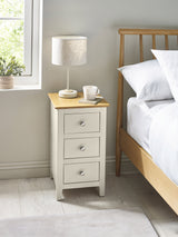 Somerset 3 Drawer Slim Bedside Table