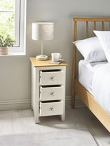 Somerset 3 Drawer Slim Bedside Table