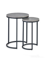 Staten Round Nest of 2 Side Tables