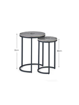 Staten Round Nest of 2 Side Tables