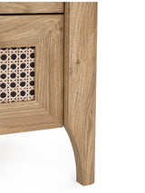 Sydney Rattan Print 2 Drawer Bedside Table