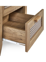 Sydney Rattan Print 2 Drawer Bedside Table