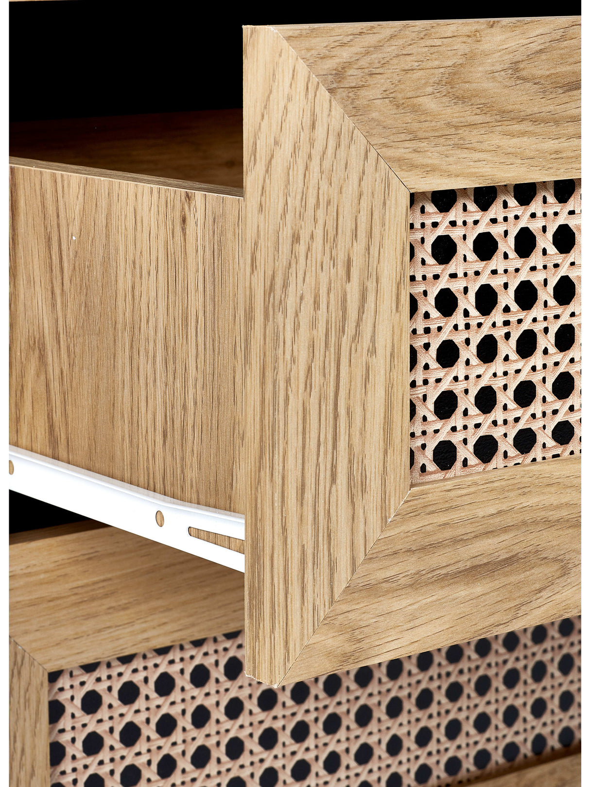 Sydney Rattan Print 5 Drawer Chest