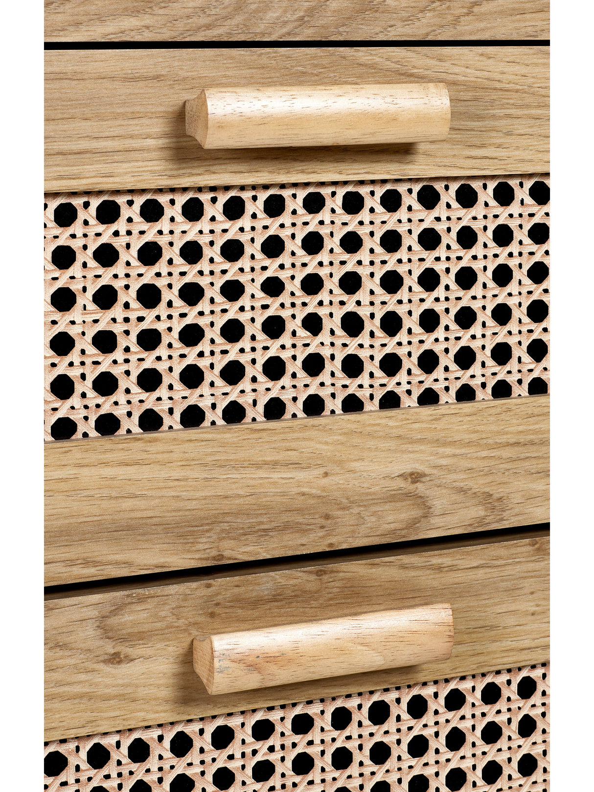 Sydney Rattan Print 5 Drawer Chest