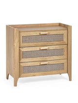 Sydney Rattan Print 3 Drawer Chest