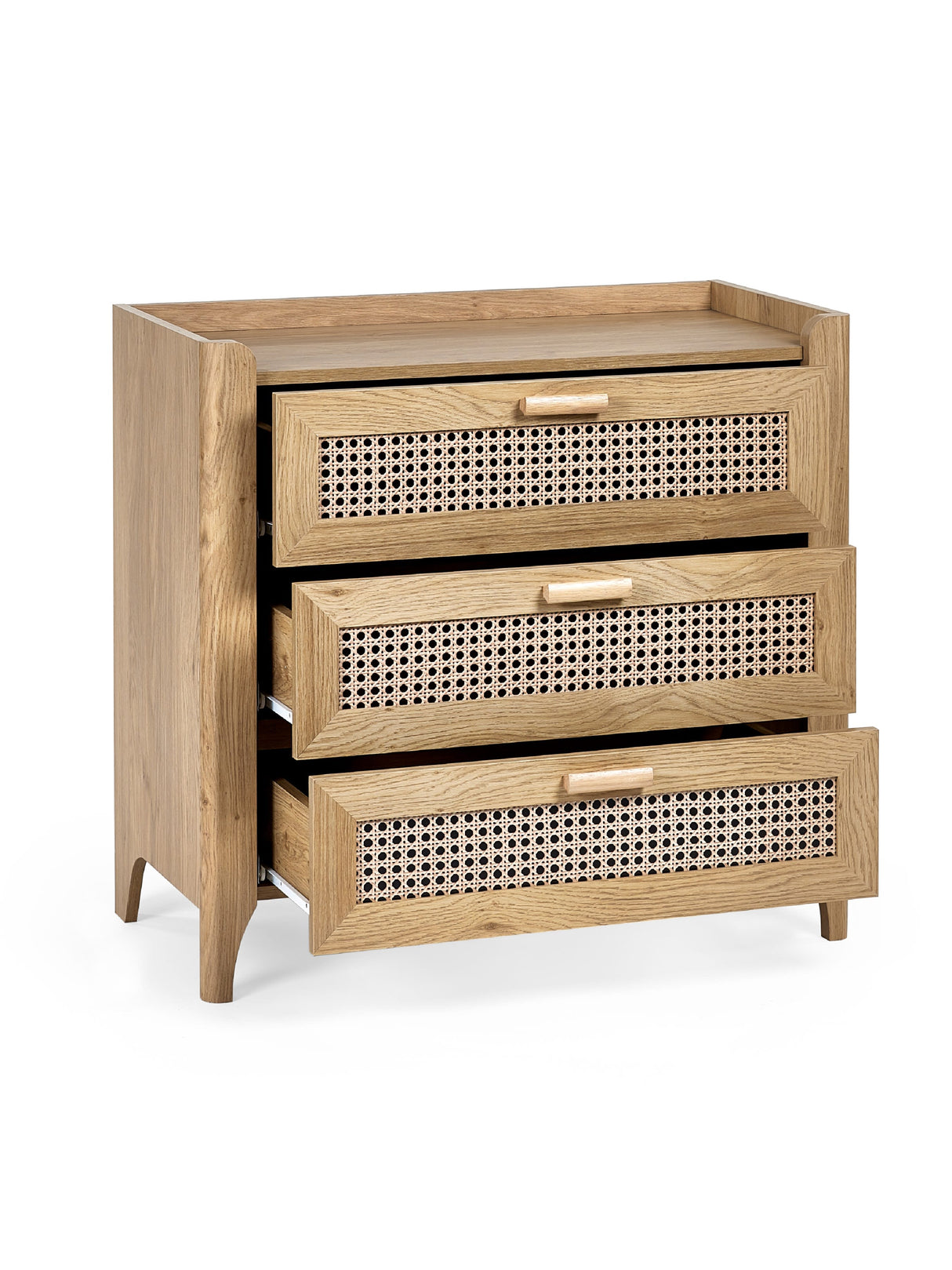 Sydney Rattan Print 3 Drawer Chest