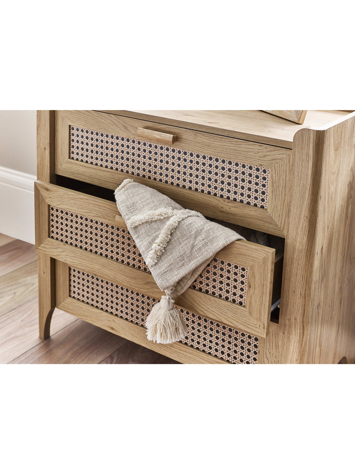 Sydney Rattan Print 3 Drawer Chest