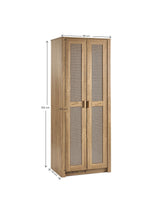 Sydney Rattan Print 2 Door Wardrobe with Shelf
