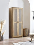 Sydney Rattan Print 2 Door Wardrobe with Shelf