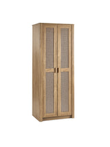Sydney Rattan Print 2 Door Wardrobe with Shelf