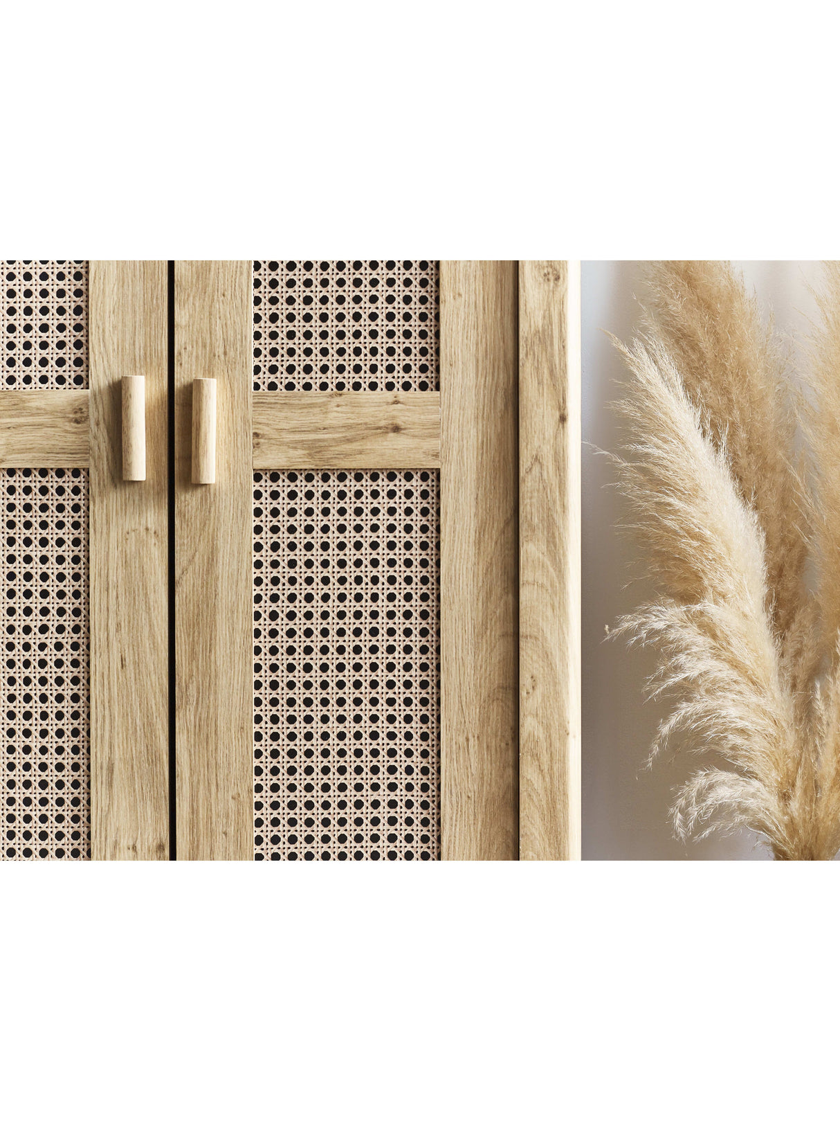 Sydney Rattan Print 2 Door Wardrobe with Shelf