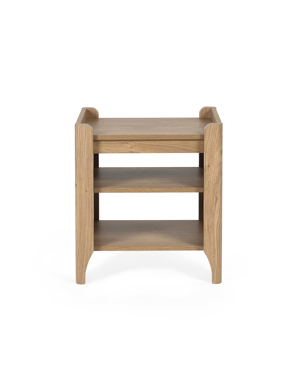 Sydney Rattan Print Side Table with Removable Shelf