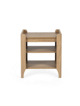 Sydney Rattan Print Side Table with Removable Shelf