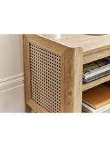 Sydney Rattan Print Side Table with Removable Shelf