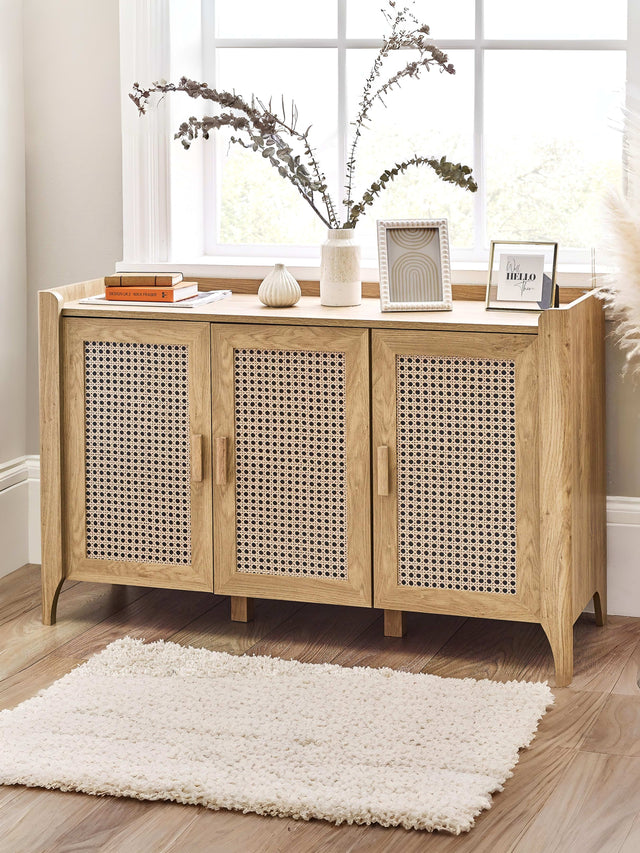 Sydney Rattan Print 3 Door Sideboard