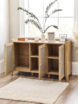 Sydney Rattan Print 3 Door Sideboard