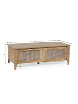 Sydney Rattan Print 2 Drawer Coffee Table