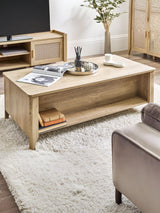 Sydney Rattan Print 2 Drawer Coffee Table