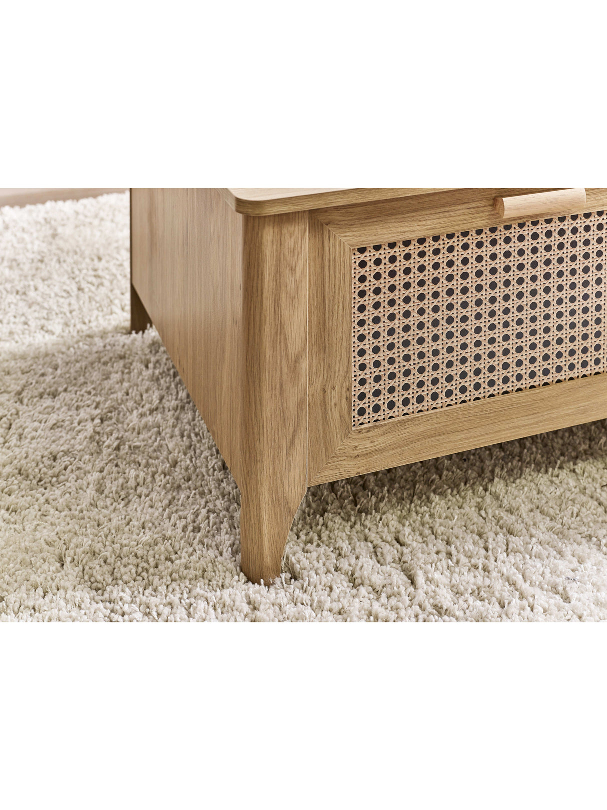 Sydney Rattan Print 2 Drawer Coffee Table